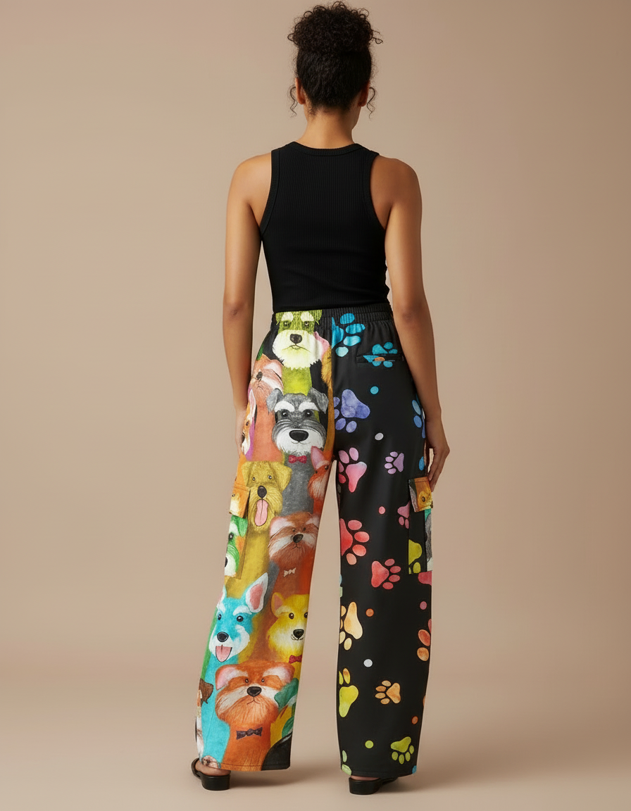 Pantalon Cargo Imprimé - Multicolore Polyester - vue 2