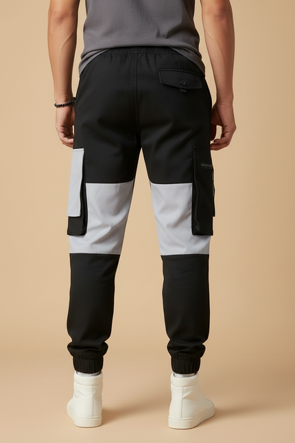 Pantalon Cargo Urbain - Noir Polyester - vue 2