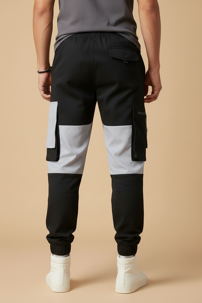 Pantalon Cargo Urbain - Noir Polyester - vue 2