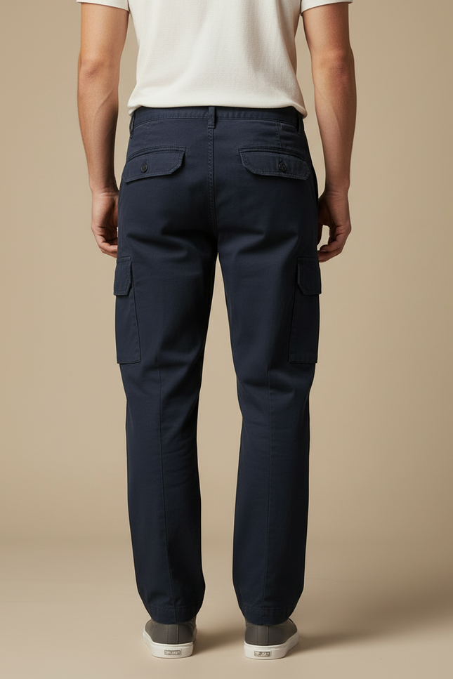 Pantalon Cargo Marine Coton Ample Décontracté Homme - vue 2