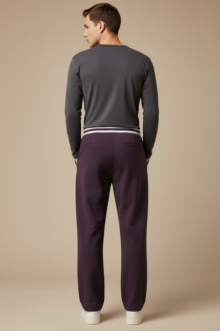 Pantalon Cargo Violet Homme Décontracté Zippé Cordon - Polyester - vue 2