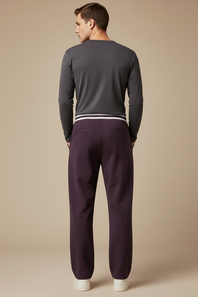 Pantalon Cargo Violet Homme Décontracté Zippé Cordon - Polyester - vue 2
