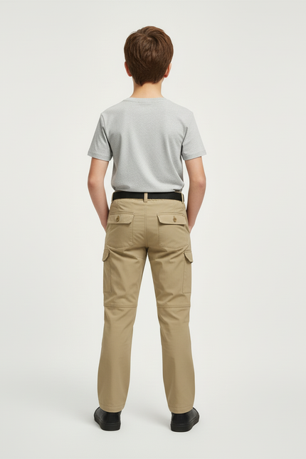 Pantalon Cargo Beige Convertible Léger Enfant - Polyester - vue 2