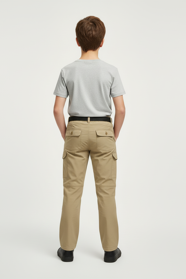Pantalon Cargo Beige Convertible Léger Enfant - Polyester - vue 2
