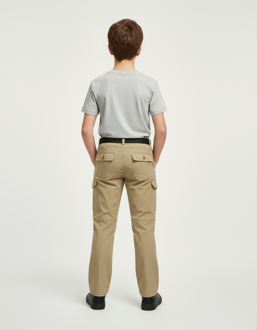 Pantalon Cargo Beige Convertible Léger Enfant - Polyester - vue 2