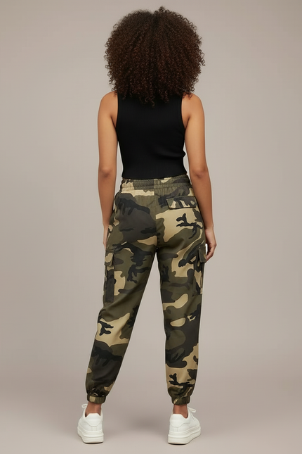 Pantalon Cargo Imprimé Camouflage - Polyester - vue 2