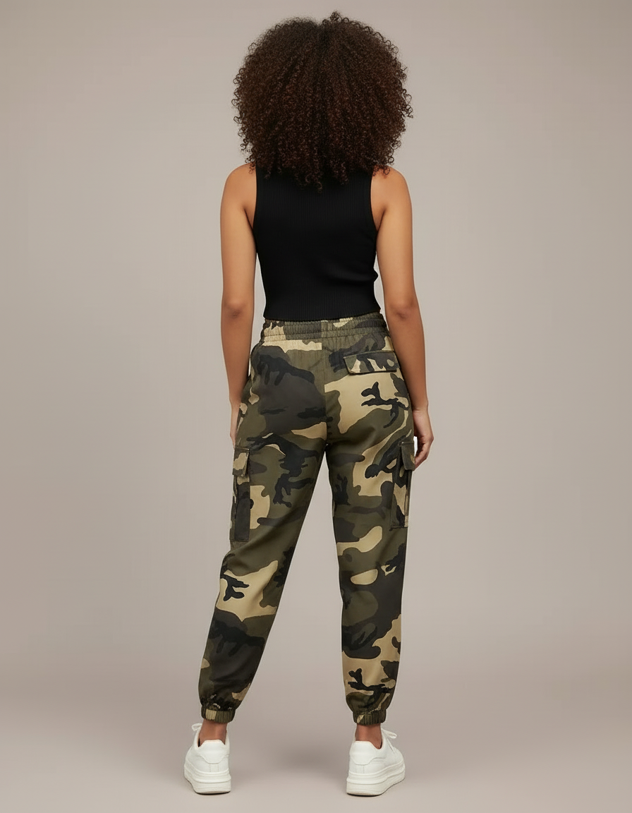 Pantalon Cargo Imprimé Camouflage - Polyester - vue 2