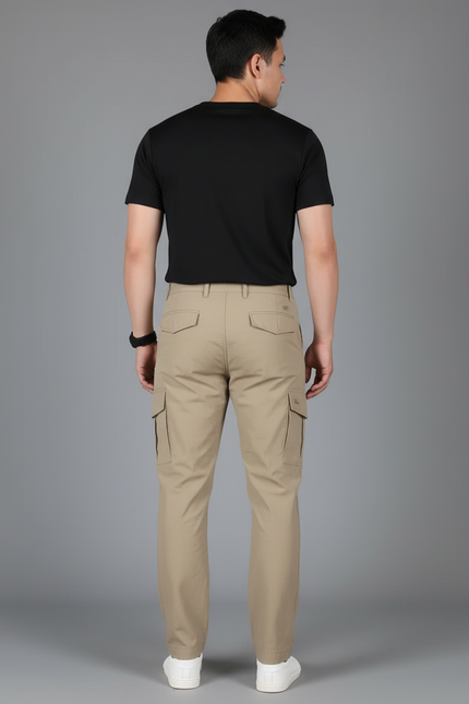 Pantalon Cargo Outdoor - Kaki Polyester - vue 2