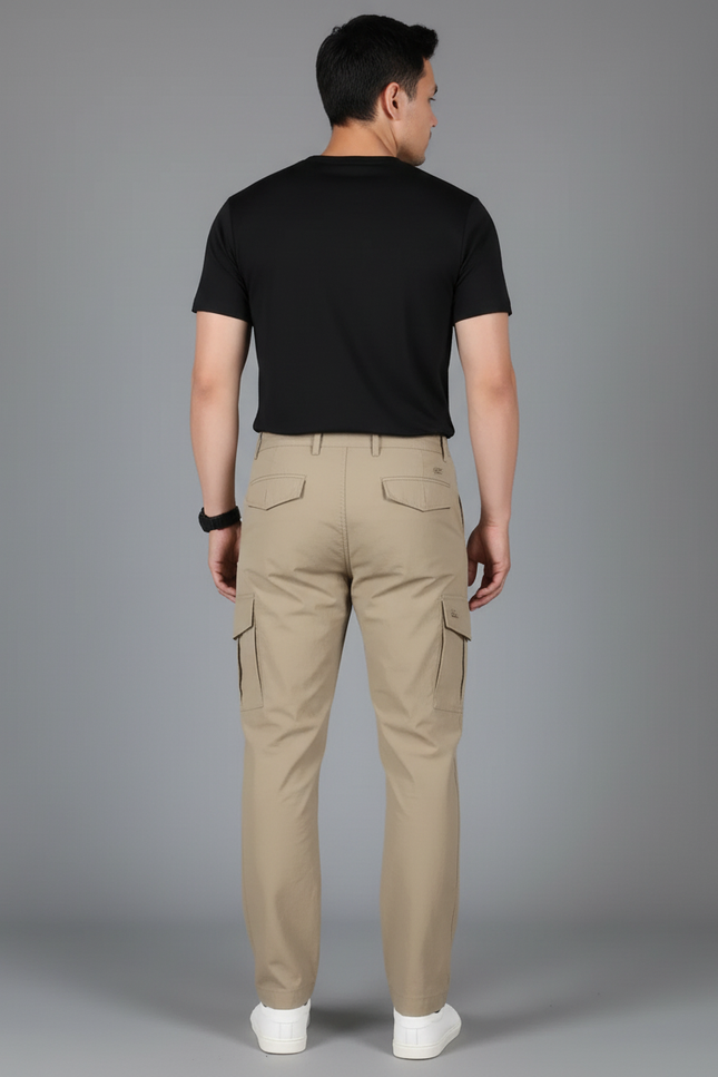 Pantalon Cargo Outdoor - Kaki Polyester - vue 2