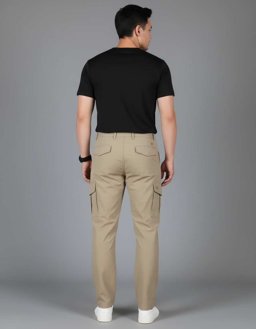 Pantalon Cargo Outdoor - Kaki Polyester - vue 2
