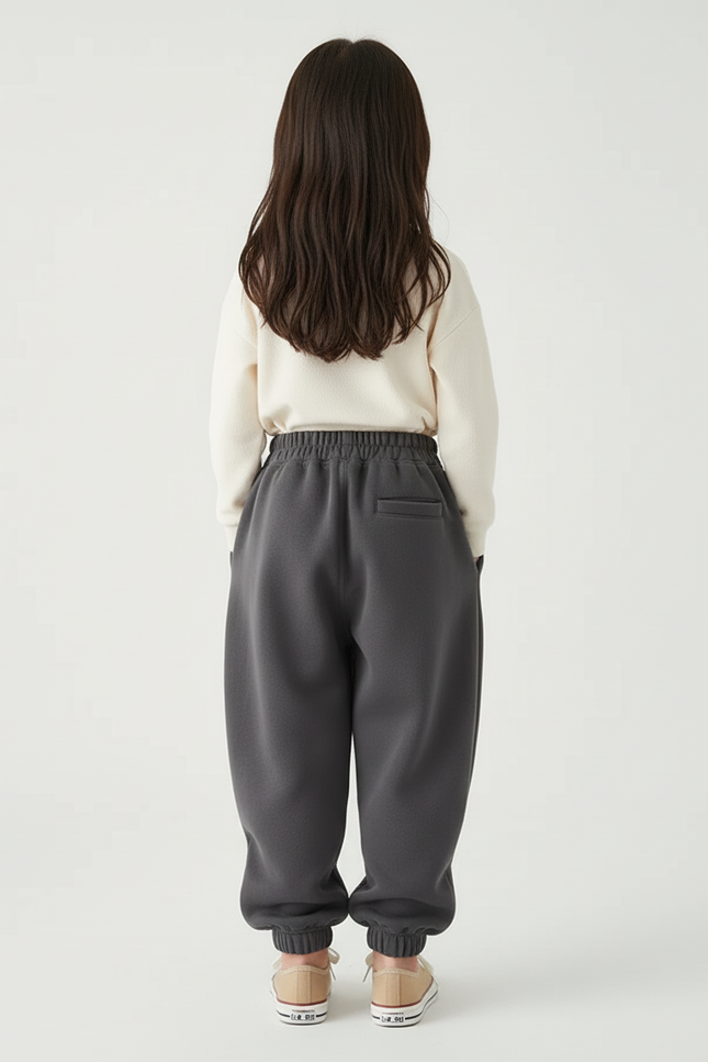 Pantalon Cargo Gris Ample Molleton Maison Enfant - vue 2