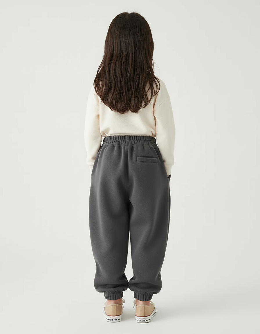 Pantalon Cargo Gris Ample Molleton Maison Enfant - vue 2