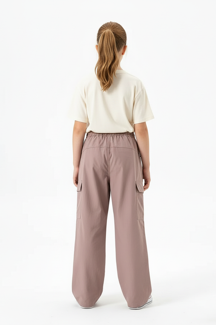 Pantalon Cargo Rose Ample Décontracté Unisexe - Polyester - vue 2