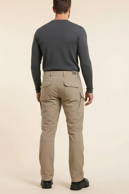 Pantalon Cargo Homme Kaki Tactique Multipoches Résistant Décontracté - Polyester - vue 2