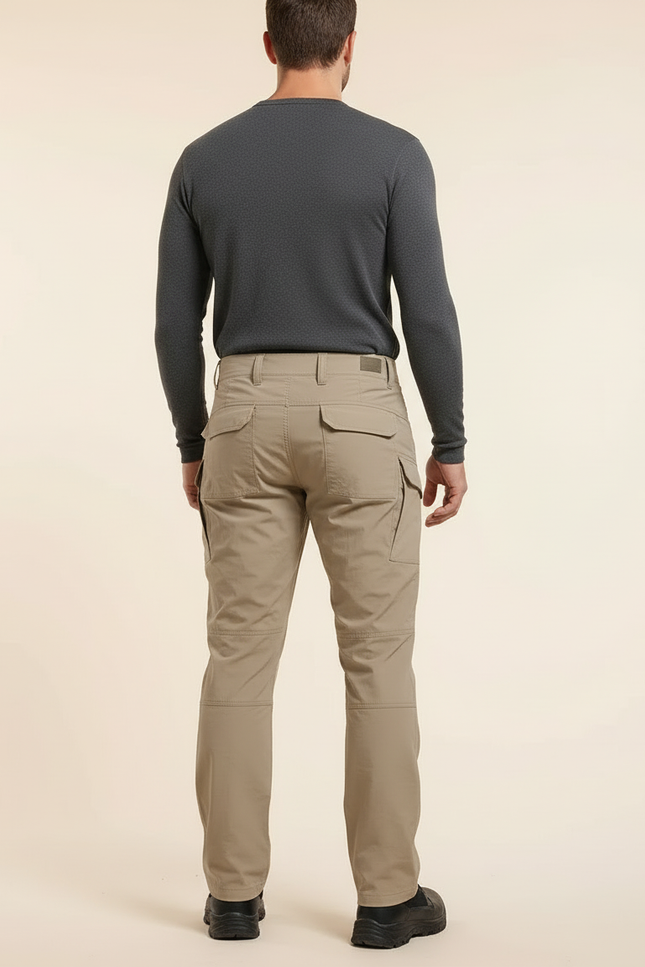 Pantalon Cargo Homme Kaki Tactique Multipoches Résistant Décontracté - Polyester - vue 2
