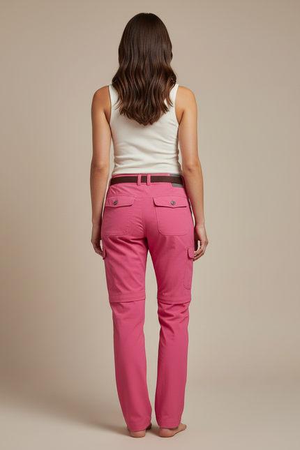 Pantalon Cargo Rose Convertible Léger Femme - Polyester - vue 2