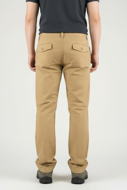 Pantalon Cargo Beige Multipoches Coton Décontracté Homme - Toile - vue 2