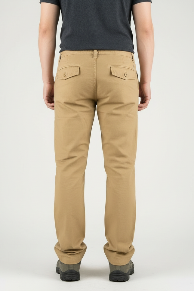 Pantalon Cargo Beige Multipoches Coton Décontracté Homme - Toile - vue 2