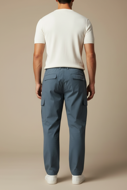 Pantalon Cargo Polyester - Bleu - vue 2