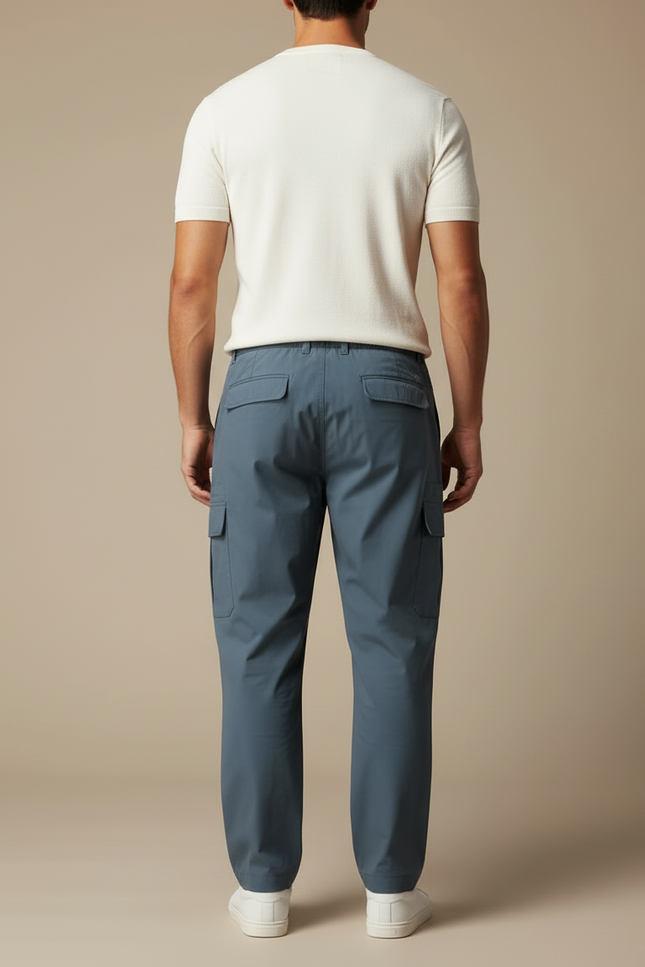Pantalon Cargo Polyester - Bleu - vue 2