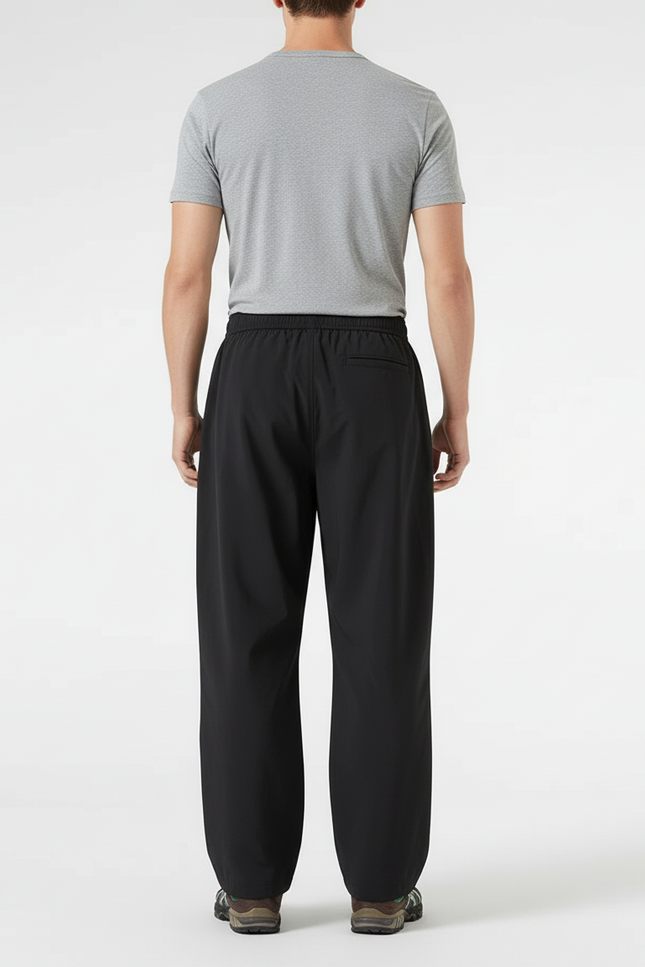 Pantalon Cargo Noir Homme Ample Décontracté Multipoches - Polyester - vue 2