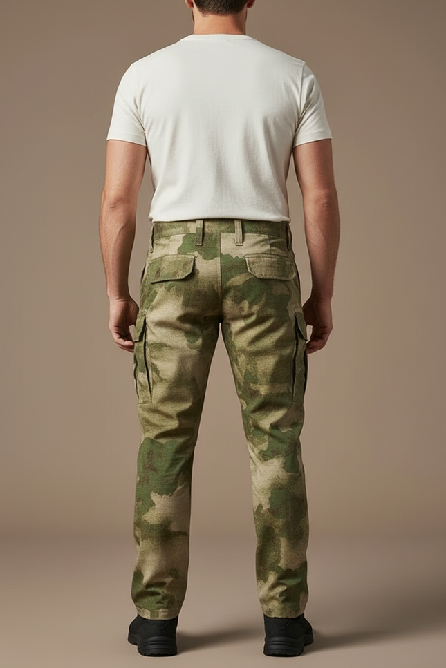 Pantalon Cargo Militaire Camouflage Multi-Poches Tactique Homme - Multicolore Toile - vue 2