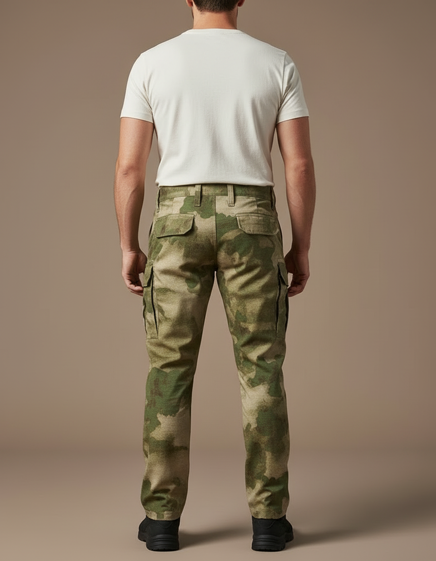 Pantalon Cargo Militaire Camouflage Multi-Poches Tactique Homme - Multicolore Toile - vue 2