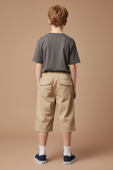 Pantalon Cargo Kaki Coton Ample Poches Enfant - vue 2