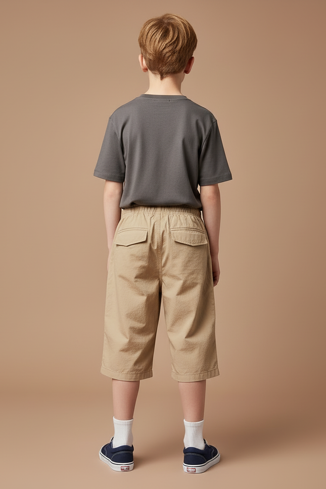 Pantalon Cargo Kaki Coton Ample Poches Enfant - vue 2