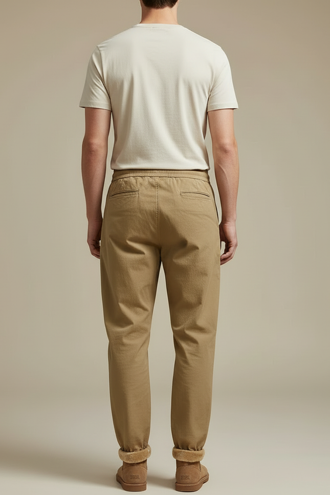 Pantalon Cargo Homme Ample Coton Beige - vue 2