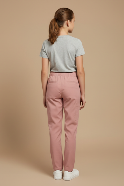 Pantalon Cargo Rose Coton Ample Décontracté Enfant - vue 2