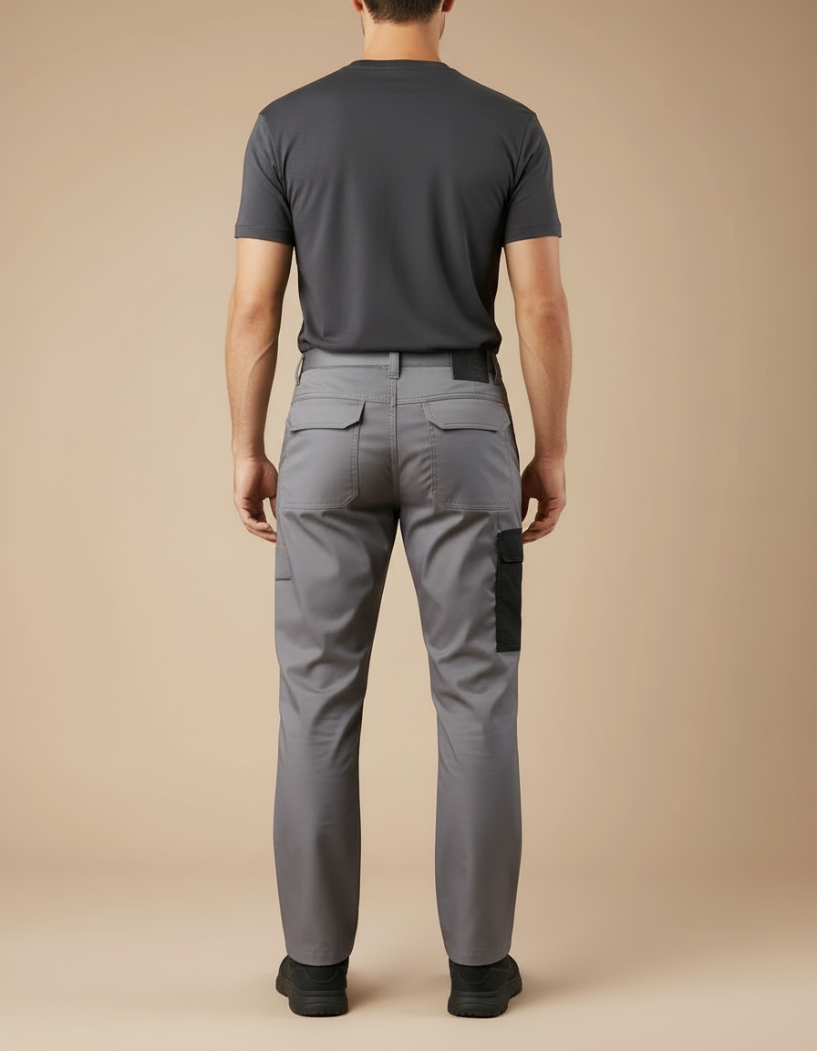 Pantalon Cargo Gris Multipoches Renforcé Respirant Homme - Toile - vue 2