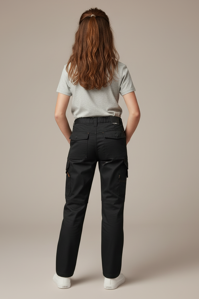 Pantalon Cargo Noir, Résistant, Décontracté, Multi-poches - Toile - vue 2