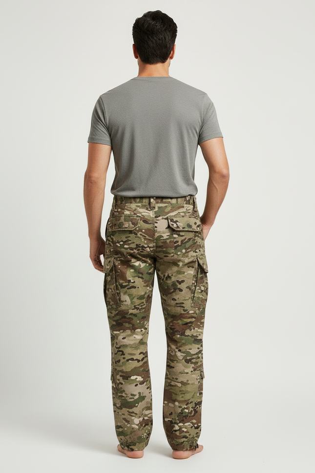 Pantalon Cargo Camouflage Militaire Tactique Décontracté Multipoches - Multicolore Toile - vue 2