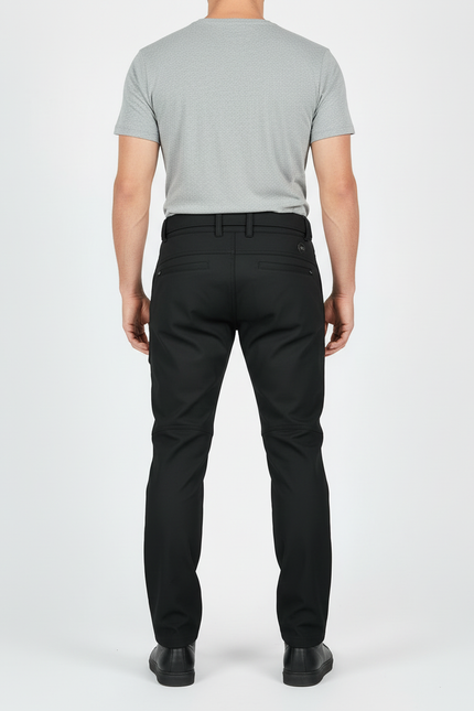 Pantalon Cargo Noir Technique Multipoches Imperméable Homme - Polyester - vue 2