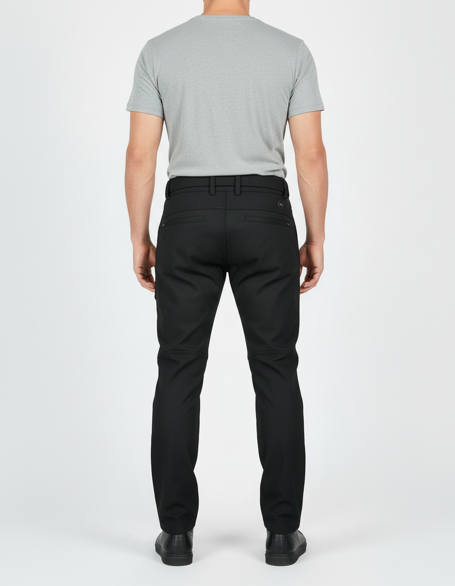 Pantalon Cargo Noir Technique Multipoches Imperméable Homme - Polyester - vue 2
