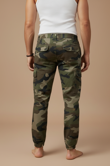 Pantalon Cargo Camouflage Militaire Jogger Homme Coton - Imprimé - vue 2