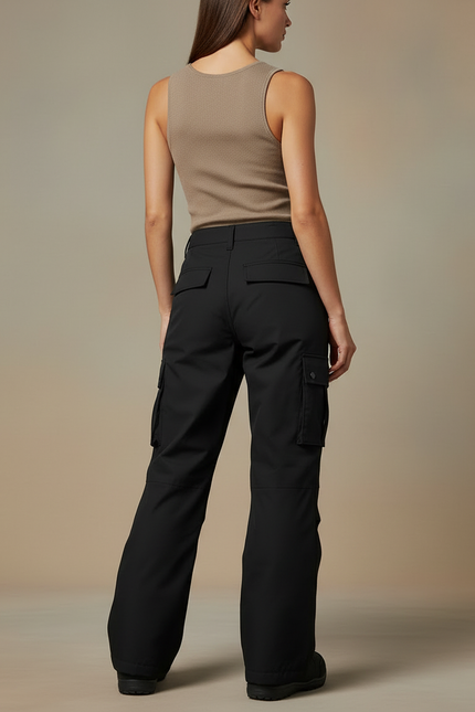 Pantalon Snow Cargo - Noir Polyester - vue 2