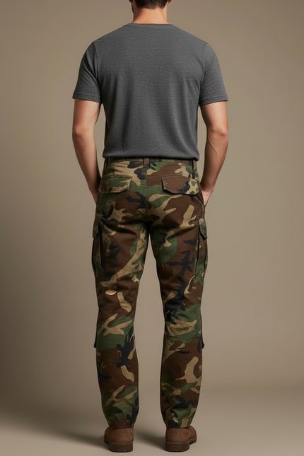 Pantalon Cargo Camouflage Militaire Homme Renforcé Tactique - Multicolore Toile - vue 2