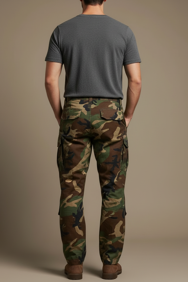 Pantalon Cargo Camouflage Militaire Homme Renforcé Tactique - Multicolore Toile - vue 2