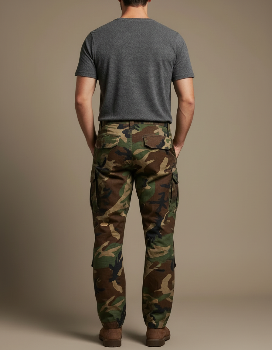 Pantalon Cargo Camouflage Militaire Homme Renforcé Tactique - Multicolore Toile - vue 2