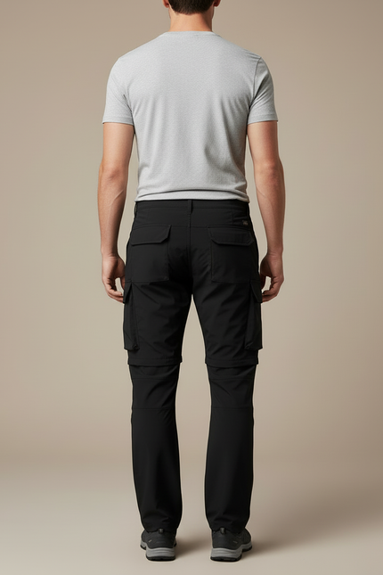 Pantalon Cargo Noir Convertible Zippé Léger Homme - Polyester - vue 2