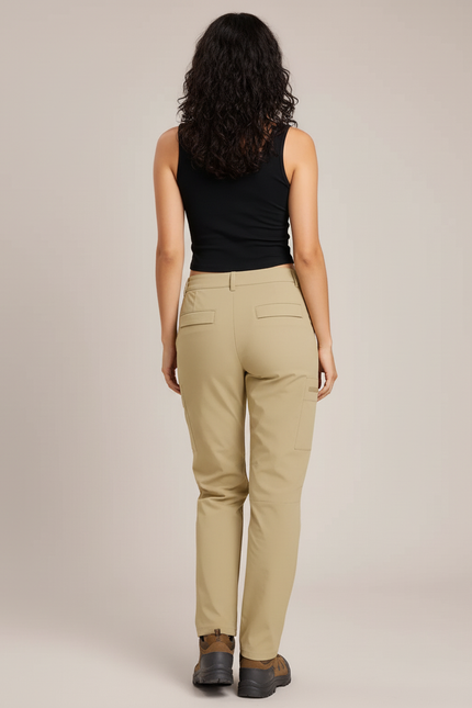 Pantalon Cargo Beige Léger Multipoches Femme Outdoor - Polyester - vue 2
