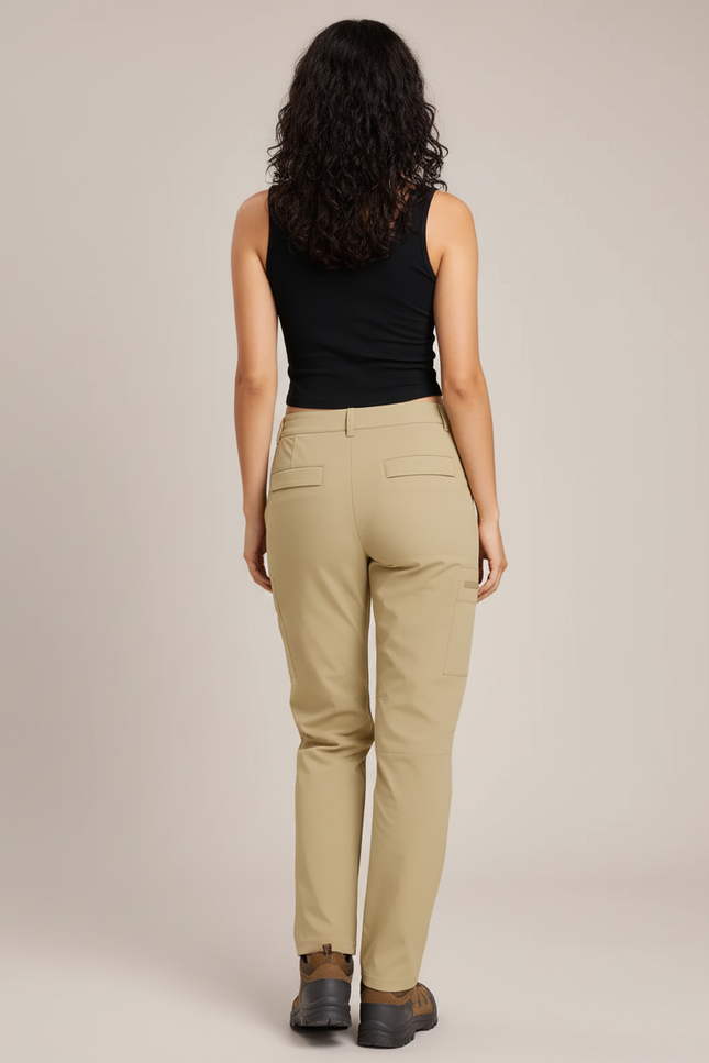 Pantalon Cargo Beige Léger Multipoches Femme Outdoor - Polyester - vue 2