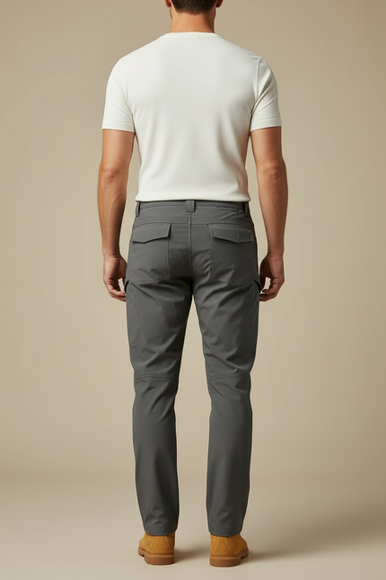 Pantalon Cargo Gris Homme Tactique Multipoches Extérieur - Polyester - vue 2