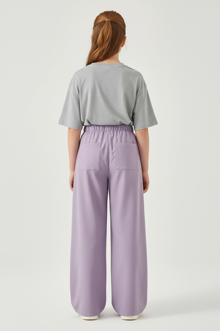 Pantalon Cargo Violet Ample Molleton Enfant - vue 2