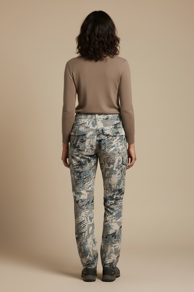 Pantalon Cargo Camouflage Alpine Outdoor Femme - Multicolore Toile - vue 2