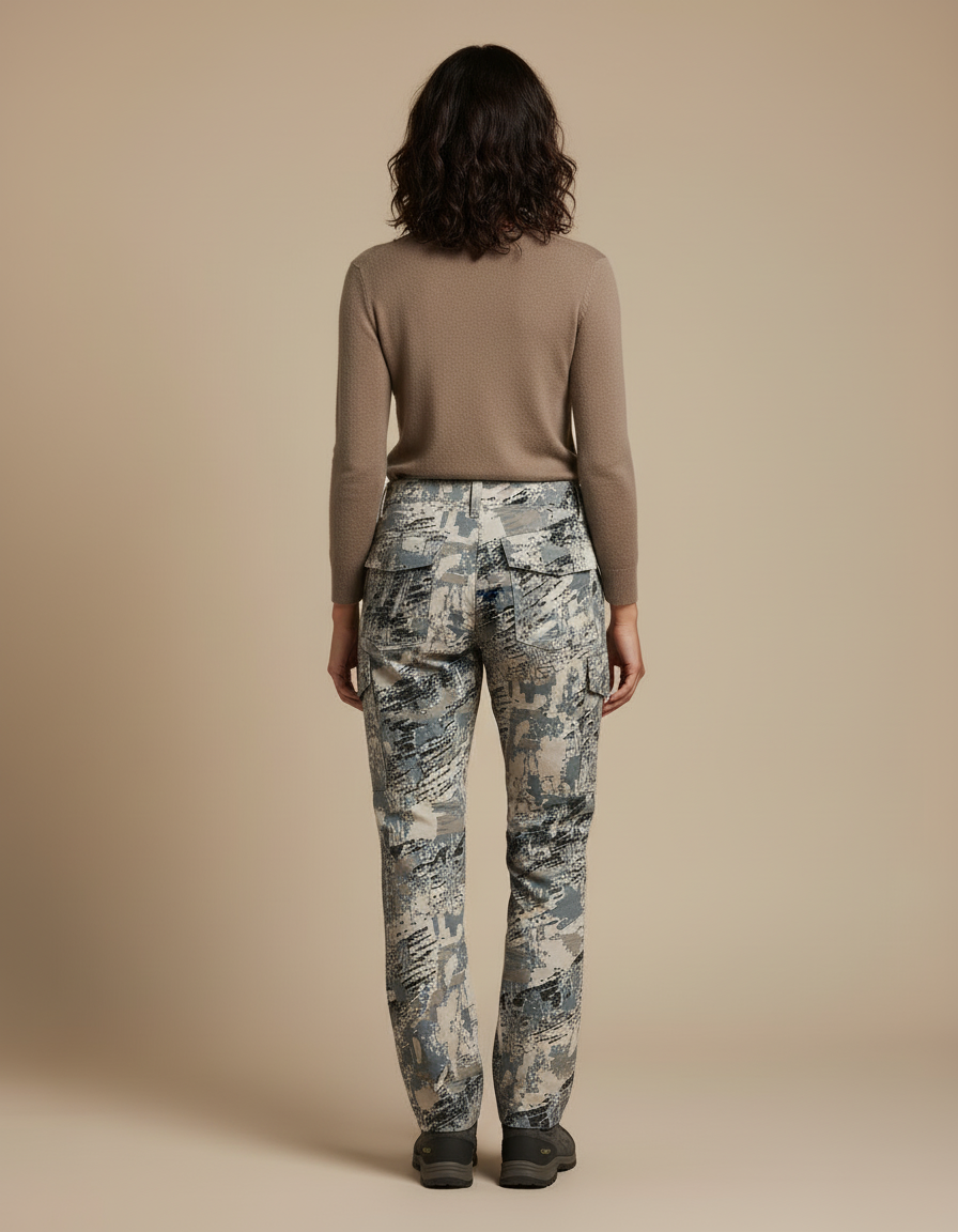 Pantalon Cargo Camouflage Alpine Outdoor Femme - Multicolore Toile - vue 2