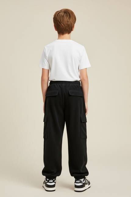 Pantalon Cargo Velours - Noir - vue 2