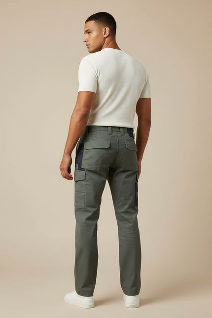 Pantalon Cargo Travail Homme - Kaki Toile - vue 2